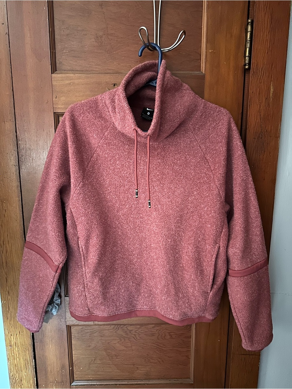 Cozy Funnel Neck Fleece Pullover Sweater - Dusty Rose